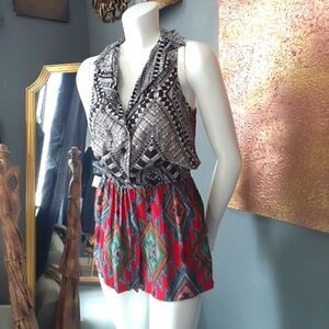 Southwestern Motif Romper   
